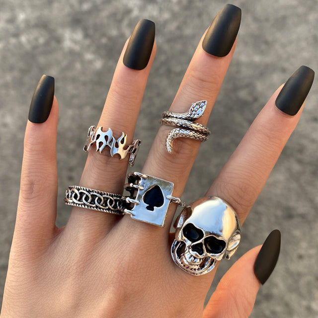 Skull ring set sale