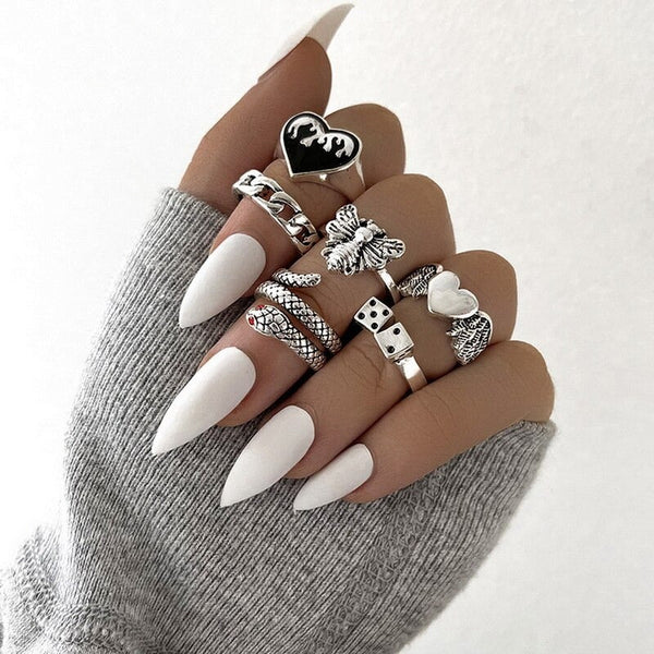 Punk Dice Ring Set