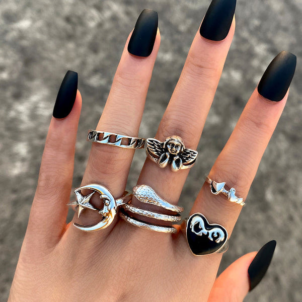Dark Angel Ring Set